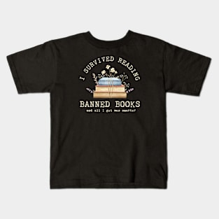 I Survived Reading Banned Books Kids T-Shirt